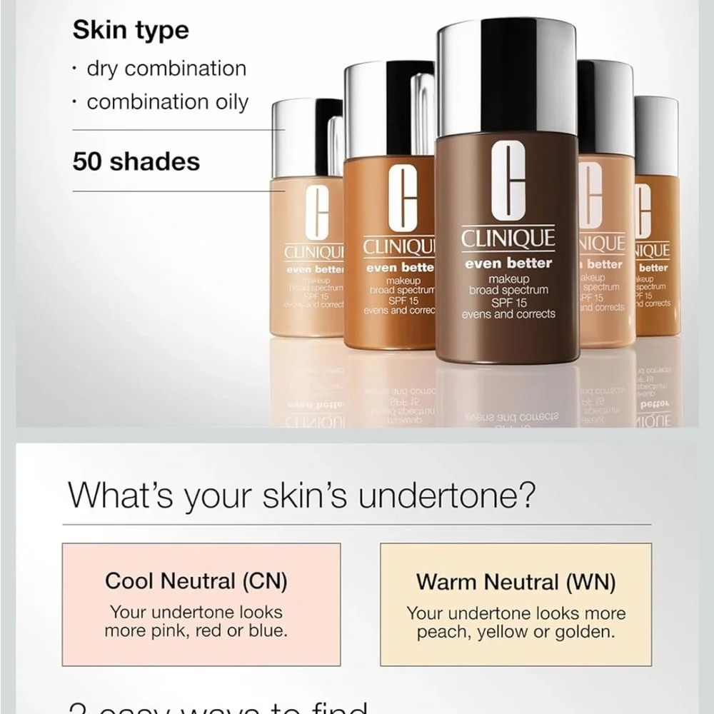 Clinique Even Better Makeup Liquid Foundation SPF 15 With Vitamin C Clove WN122